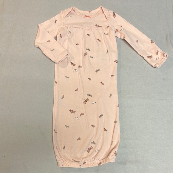 Carter's LIKE NEW Pink Nightgown Pajamas with Dragonfly Print - Picture 1 of 5